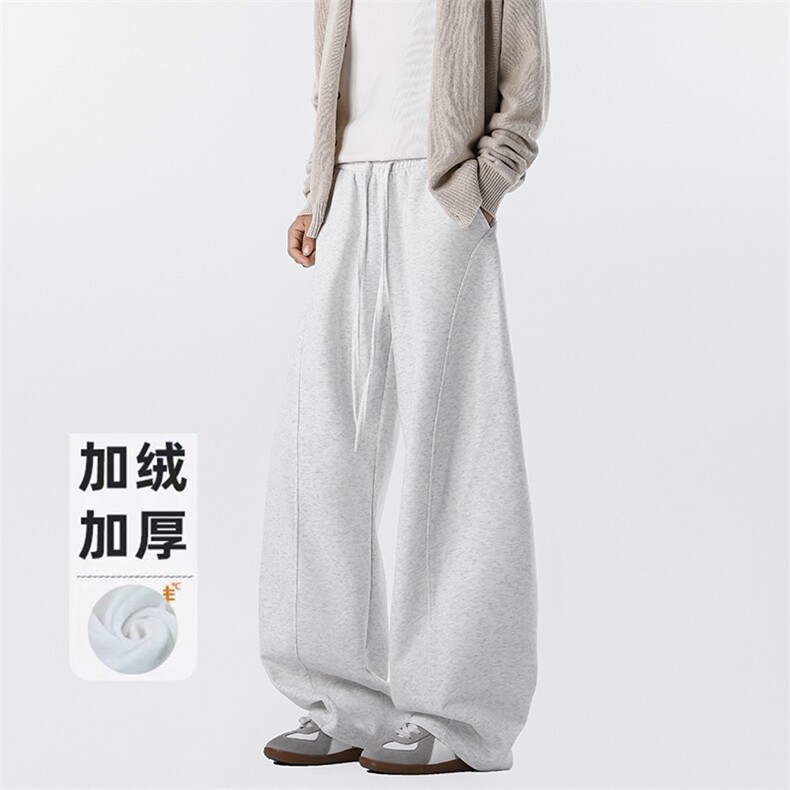B258-K2939加绒45控98抖音品质弯刀卫裤65%棉35%聚酯纤维,男装休闲裤,电商B258