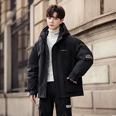 23新款男士90白鸭绒连帽日系工装加厚羽绒服外套潮牌2335/P320，男装羽绒服，电商A221-2