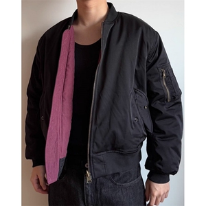 春秋潮牌飞行服夹克男女同款棒球领宽松冬季加棉外套 M8241图片
