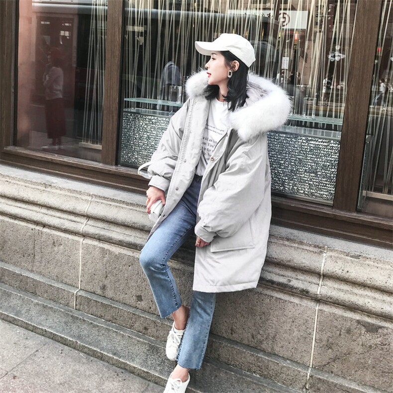 大货已出！冬季新款大毛领宽松工装棉服8505A-9960,女装棉衣/棉服,依依服饰