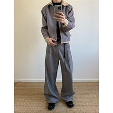 自家图~老钱风cleanfit双面穿千鸟格夹克外套W1385/P75，男装夹克，电商B350