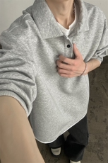 秋季新款2025polo领长袖翻领卫衣男休闲宽松上衣-A2278TP50控89，男装卫衣，电商B241