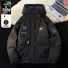 男士加厚冬季羽绒服贴标潮流工装羽绒衣外套青年A266-88689-P205，男装羽绒服，电商A266