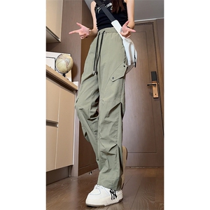夏季宽松褶皱设计垂感纯色休闲裤 K209-TP35-限58图片