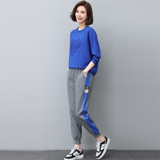 时尚休闲舒适卫衣套装女宽松显瘦运动服两件套，女装套装/套裙，依恋蒂丝