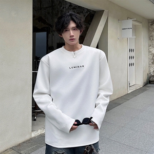 高品质美式休闲潮流打底垫肩款打底 金属星星设计内搭小众T恤 P50图片