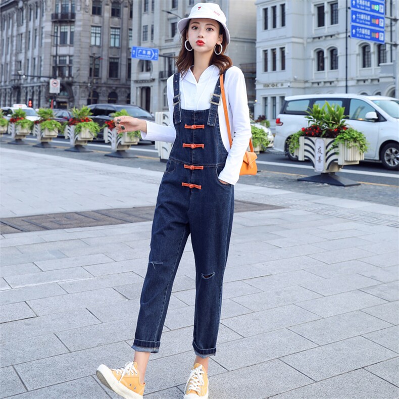 2021春秋款中国风背带裤时尚百搭减龄青春舒适柔软,女装连体裤,秋水欣儿