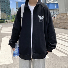 Y8880P45港风外景秋装港风立领开衫休闲卫衣新款潮流学生青年，男装卫衣，电商A026-1