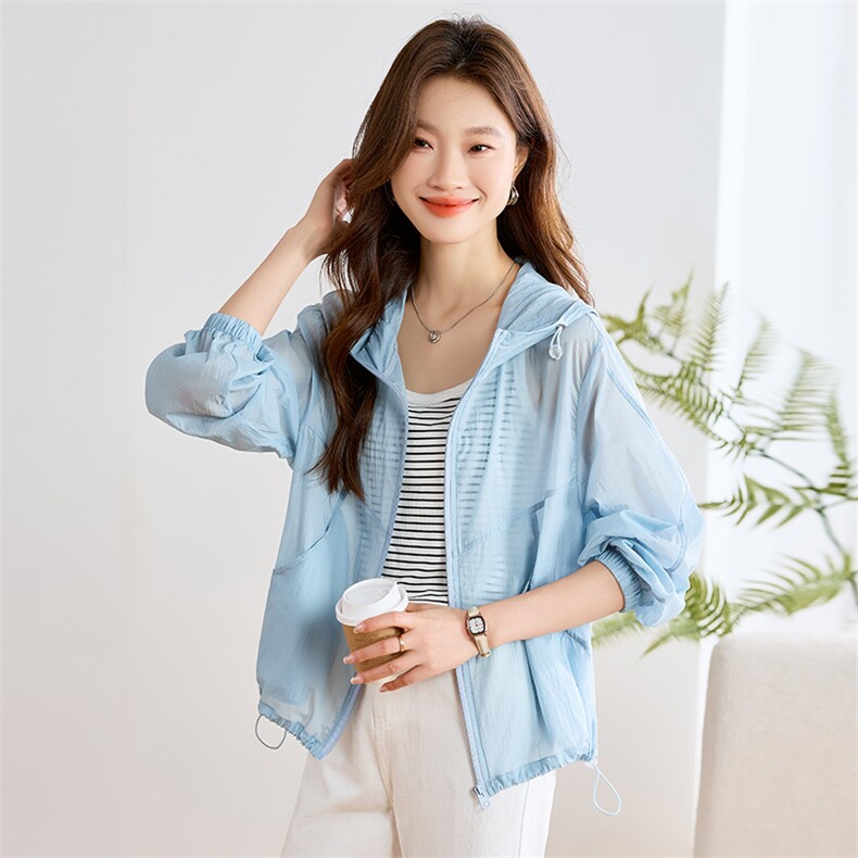 现货！！！时尚防晒衣女2025夏季新款透气轻薄外套，女装防晒衣，以桐