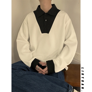 卫衣男痞子帅气韩版潮流拼色2024冬季新款ins宽松外套W4425-P37图片