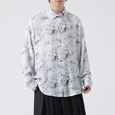 C8602P70无影墻高品质新中式风唐装汉服衬衫长袖印花，男装衬衫，电商A026