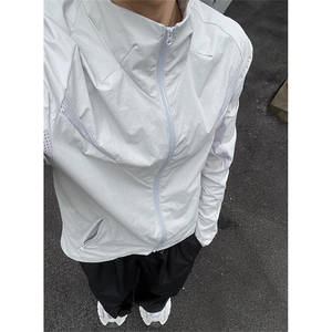 网眼立领防晒衣夏季运动户外轻量外套速干薄款防晒服 JS211图片