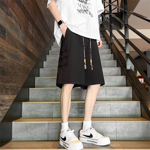 8XL-M 特大码风短裤男邹布冰丝五分裤新中式裤子男DK1525P25图片