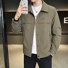 春季新款男式翻领夹克外套型男休闲百搭青年外套男S8616-P90，男装夹克，星座310B-3