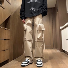 美式潮牌工装裤男冬季冲锋裤子2023新款潮流休闲长裤K4850-P38，男装休闲裤，星座412-3