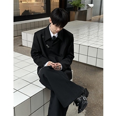 现货自制TWOWUS不对称高级感翻领小西装新中式休闲西服，男装西服，星座910A