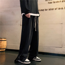 k1007-p55-控78M-5XL港风黄泥拉链高阶黑暗宽松大码牛仔裤，男装牛仔裤，星座116
