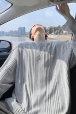 特批P30无差价秋季复古抓毛绒感肌理感大码圆领长袖T恤男T5175，男装T恤，电商A001-1