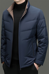 中青年男士羽绒服冬季2024新款潮牌休闲立领轻薄短款防寒上衣外套图片