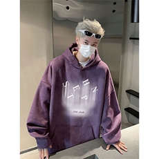 秋季新款潮牌字母印花男wljp-8010卫衣连帽麂皮绒特p45控79，男装卫衣，星座605(原A050)