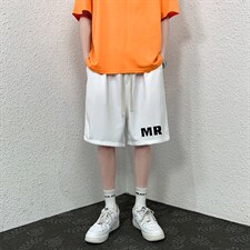 HD74253-P22华夫格短裤男大码宽松五分裤男直筒中裤，男装休闲裤，电商A040