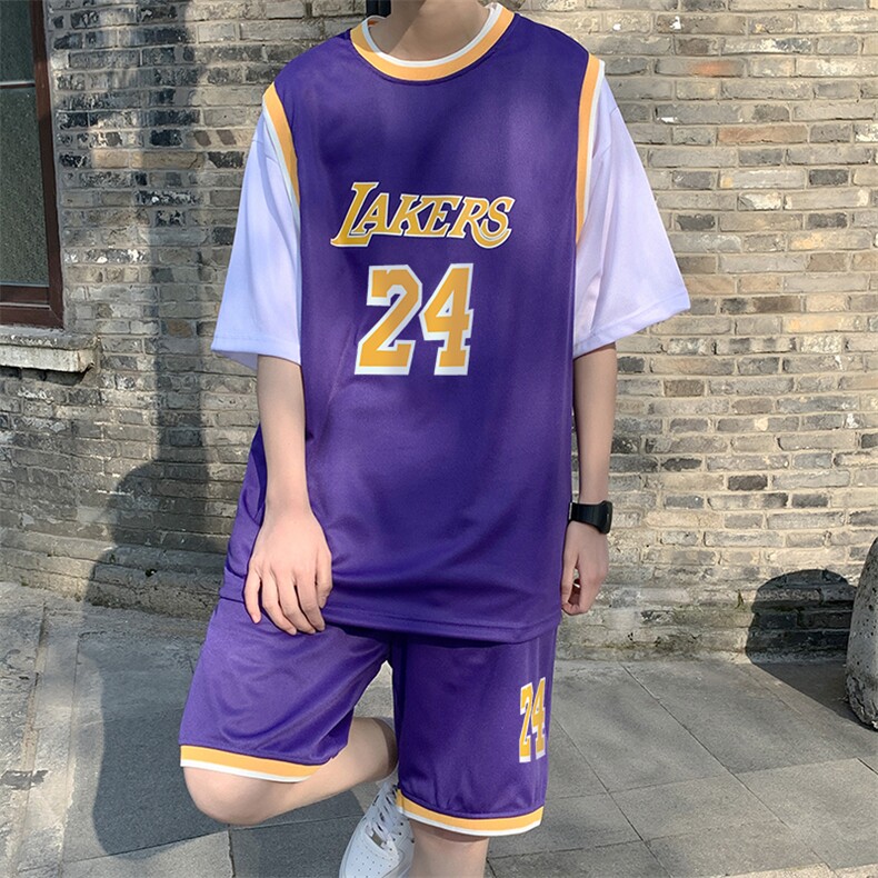 运动套装男篮球服港风潮流2023夏季新款ins短袖T恤短裤W2452-P35,男装休闲套装,星座412-3