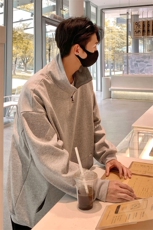 2025重磅冲锋衣内胆半拉链翻领POLO衫大码M-5XL卫衣男WY77077P65，男装夹克，星座227-7