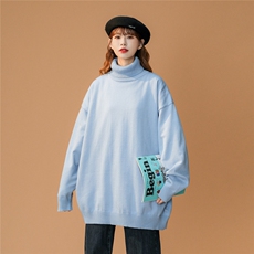 现货6W+中性纯色高领毛衣针织衫216-2-M2000-P39特控58白色，男装针织衫/毛衣，星座716-1