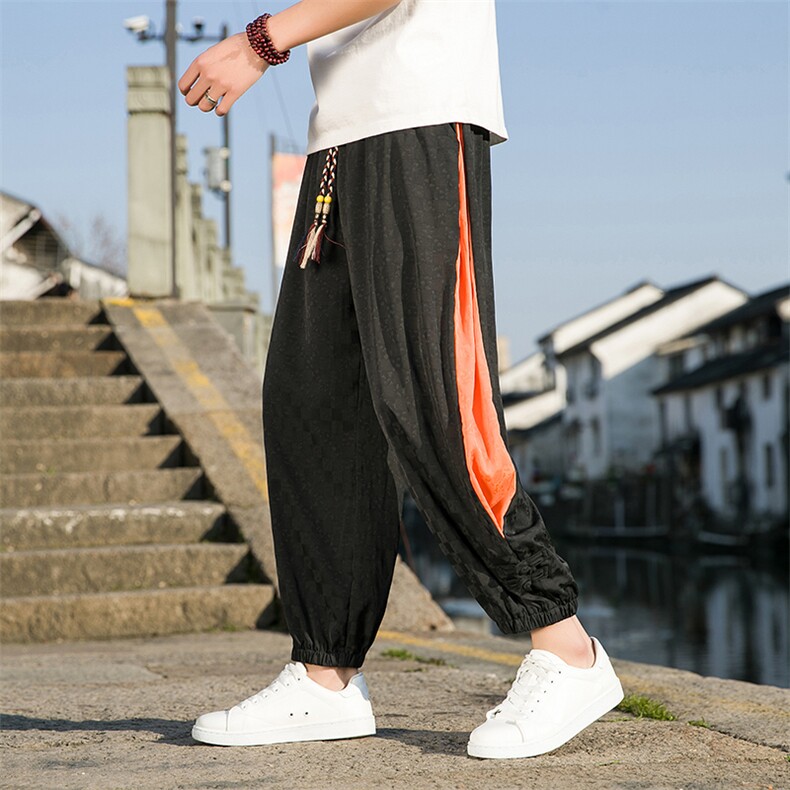 夏季新款提花休闲裤九分裤K302-P65-控88,男装休闲裤,电商A227A