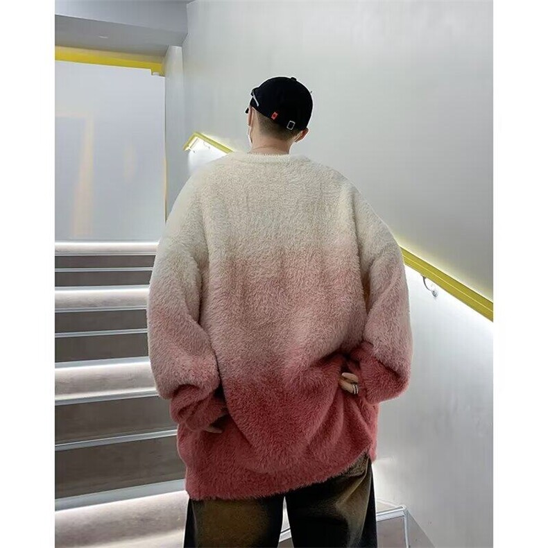 圆领渐变毛衣针织衫潮牌秋冬季上衣打底杉-M267,男装针织衫/毛衣,星座1002-2
