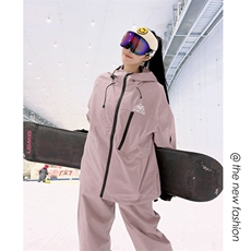 冬新大码宽松防水滑雪服套装中性两件套中性风保暖外套TZ027-P240，男装休闲套装，电商A001