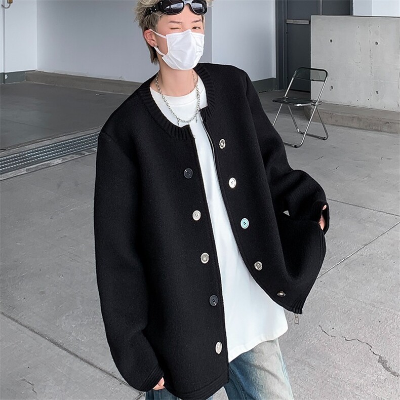 春秋重磅小香风加厚针织开衫宽松小众拉链毛衣外套女潮MY282/P52,男装针织衫/毛衣,星座506