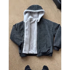 荔枝纹PU皮棉衣座山雕加绒夹棉连帽棉服男女冬季加厚保暖情侣外套，男装棉衣，星座410-7