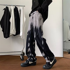 美式高街牛仔裤男韩版潮直筒裤子2024春季新款ins长裤RK1471-P43，男装牛仔裤，星座412-3