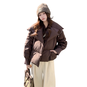 衣秀之家2319款短款大翻领加厚时尚羽绒服冬季保暖外套女图片