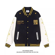刺绣撞色棒球服外套男2025新款秋情侣小众潮牌夹克上衣HHL6P63，男装夹克，星座1013-5