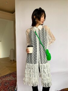 白色蕾丝罩衫,其它,WAN QING万青