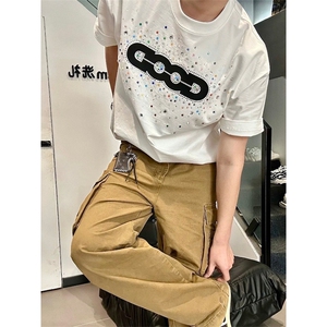 网图有货 夏季彩钻假日缤纷糖果钻石短袖T恤男情侣上衣 A634-P35图片