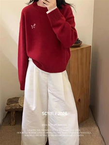 春秋韩版羊毛衫女套头圆领短款宽松百搭打底衫毛衣图片