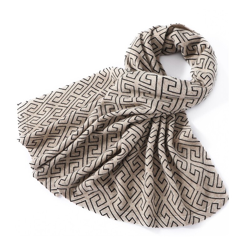 2025年秋季时尚百搭通勤简约休闲数码印花方巾，围巾，牧思羊