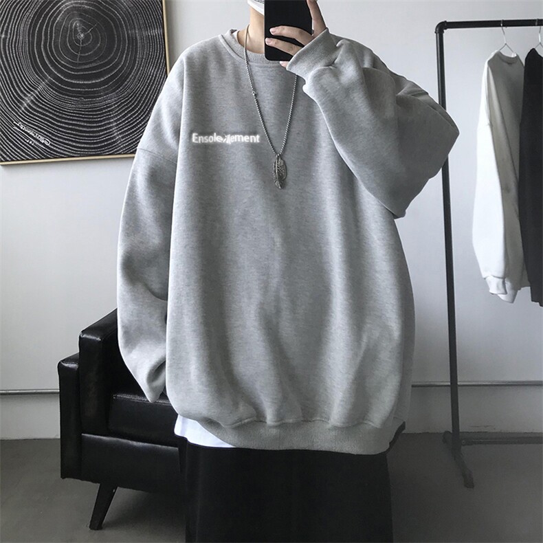 W32 中性情侣印花圆领秋冬卫衣 常规P28 加绒P38 S-5XL 支持定制图片