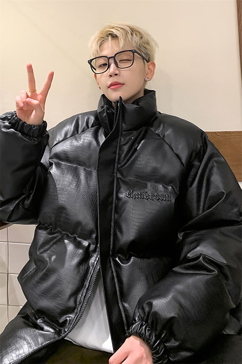 港风鳄鱼纹钢印字母设计棉衣男MY77093P120控168抖音控198,男装棉衣,星座227-7