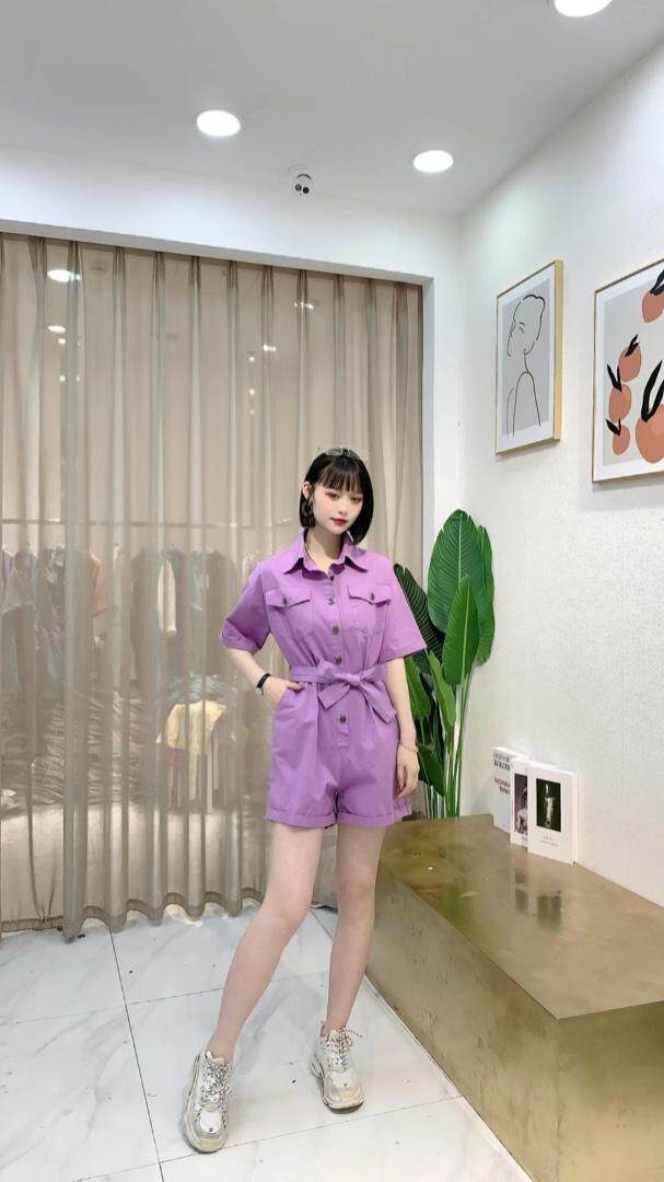 夏季新款彩色连体短裤，女装，吸引力