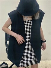 设计款开衩式马甲，女装马甲，Alissa Lin