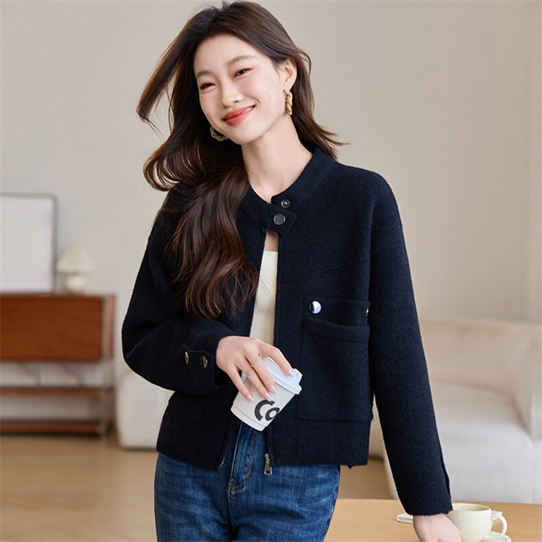 时尚减龄针织开衫女春装2025新款设计感好看别致休闲百搭毛衣外套,商品下架区,韩然一族