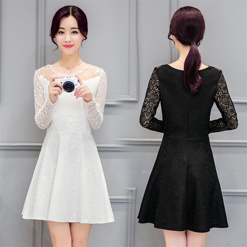 中长款韩版宽松甜美百搭气质连衣裙通勤优雅时尚2021年春季，女装连衣裙，奕阳依阁