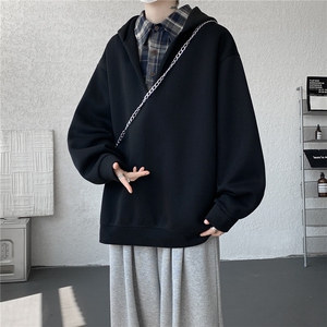 现货 WY10178-特p58 加绒P68 重磅卫衣大码假俩件连帽衫美式外套图片