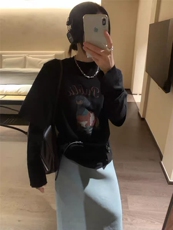 2025年秋季时尚百搭通勤简约休闲卡通腊肠狗德绒打底长袖，女装T恤，湘姗