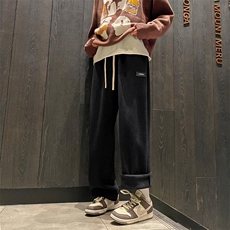 百搭腿加绒休闲长裤拖地直筒1088加绒特批45，男装休闲裤，星座718-1