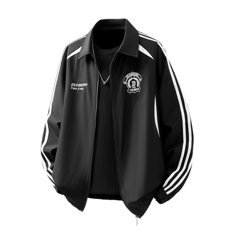 美式学院风刺绣设计大码M-5XL立体白底棒球服夹克JK78073P79控128，男装夹克，星座227-7